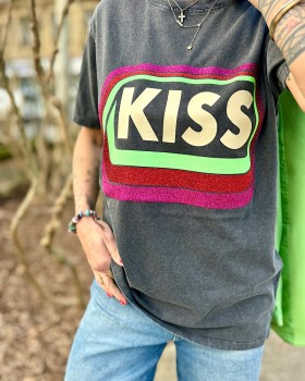 Tee-shirt KISS gris 1